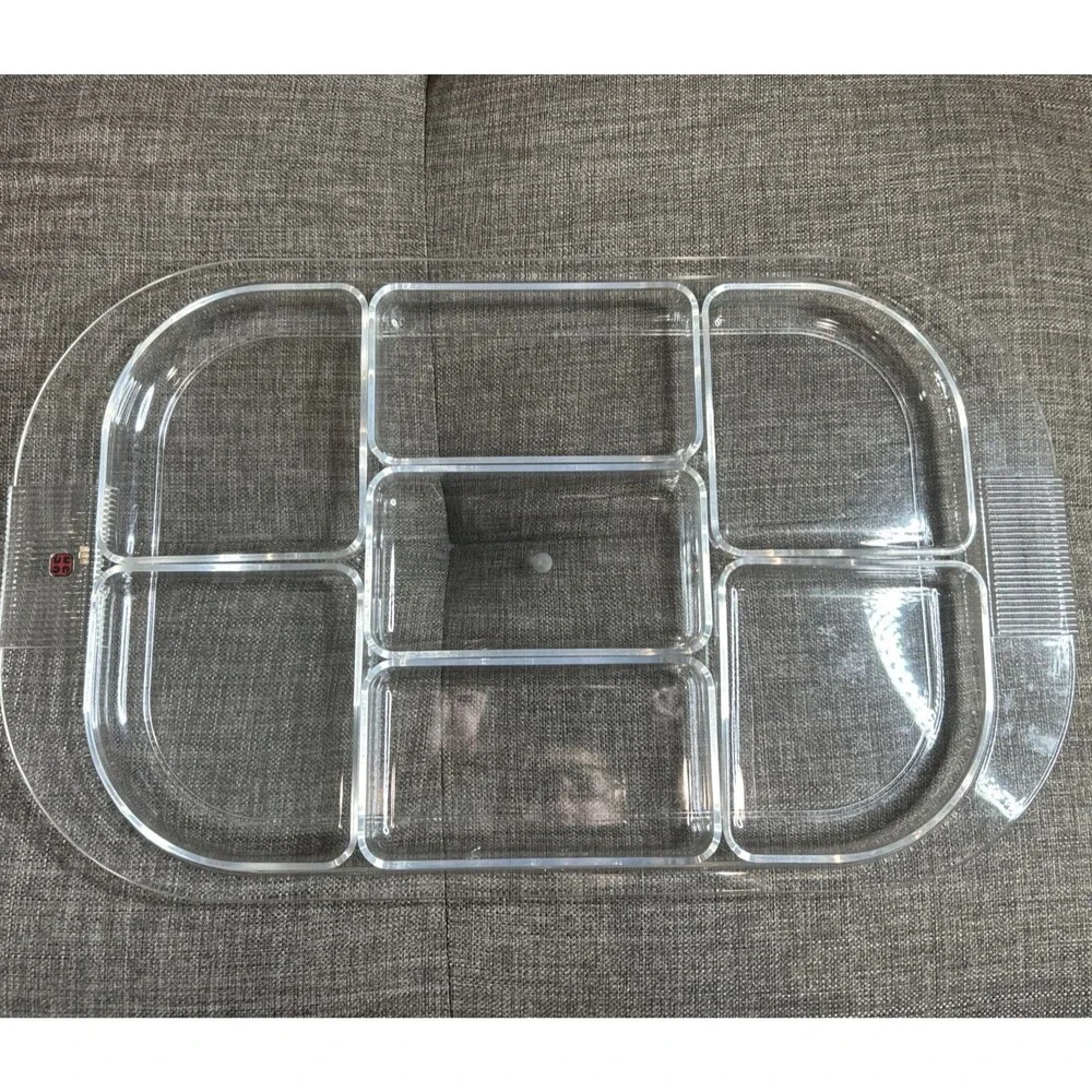 Guzzini Serving Tray Removable Compartments Clear NEW